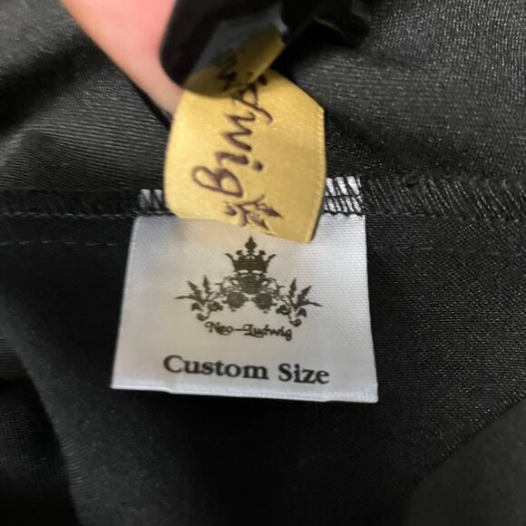 Neo Ludwig Pirate Gothic Steampunk Pleated Bias Bottom Long Unisex Vest - Picture 9 of 10